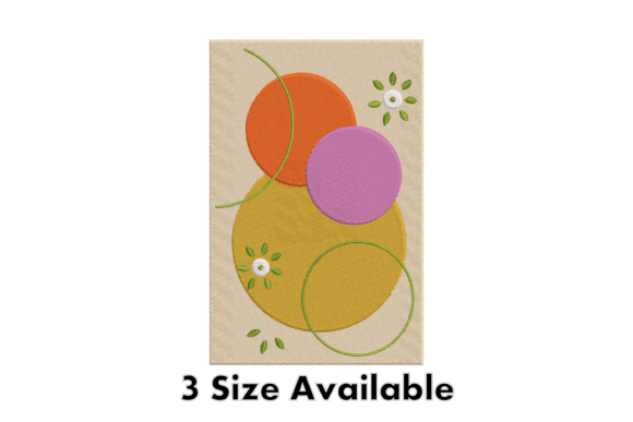 Abstract Circle Floral Embroidery