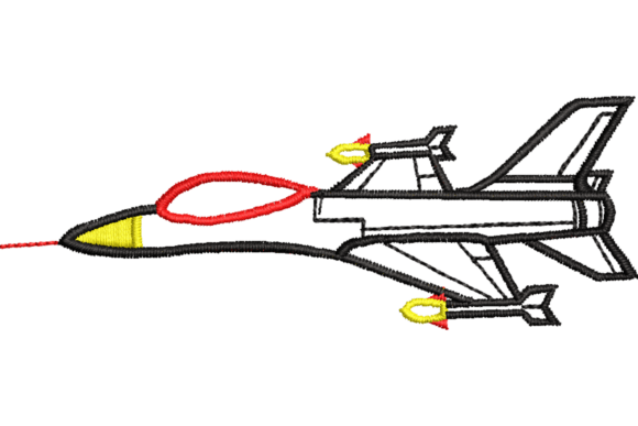 Airplane Embroidery Design