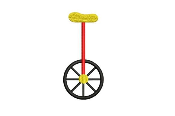 Circus Unicycle Embroidery Design