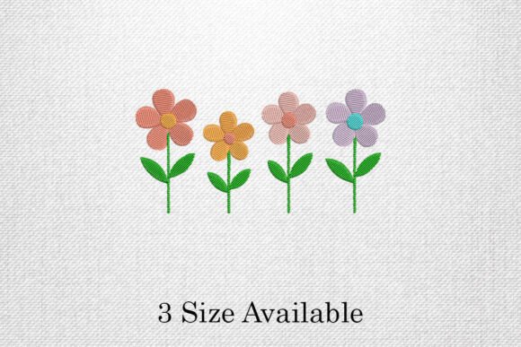 Cute 5-Petal Flower Embroidery Set