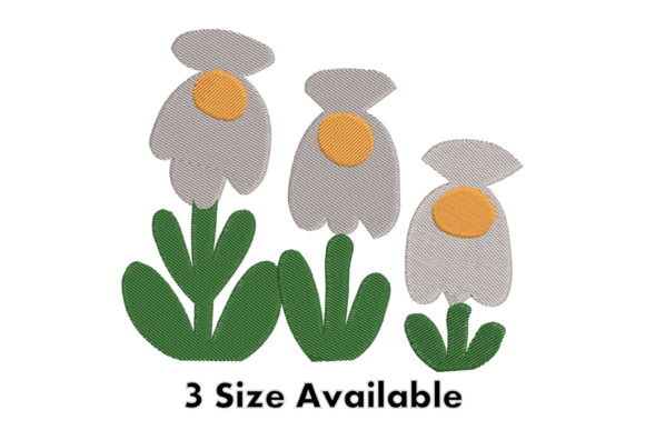 Cute Daisy Trio Embroidery Design