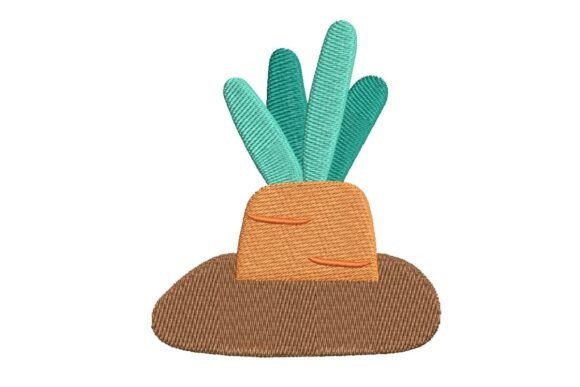 Growing Carrot Embroidery Design
