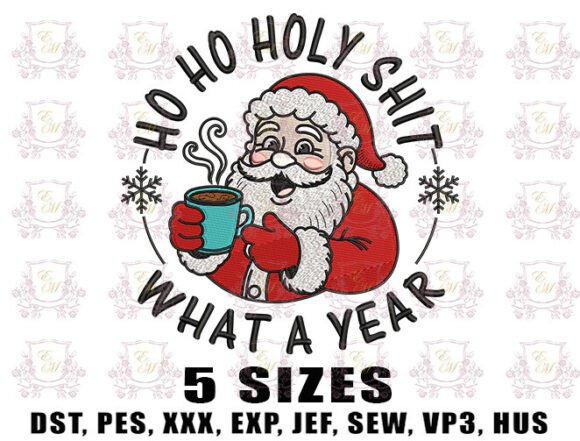 Ho Ho Ho Christmas Embroidery Design