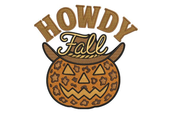 Howdy Fall Pumpkin Embroidery