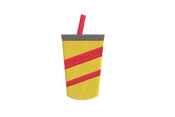 Retro Soda Cup Embroidery Design