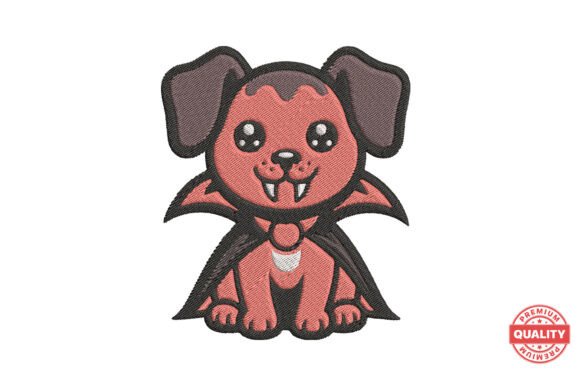 Vampire Dog Halloween Embroidery